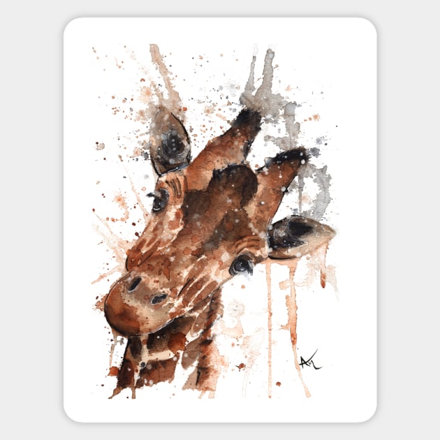 Giraffe Sticker by Andraws Art